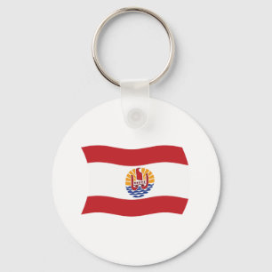 Chaveiro Pingente com a bandeira da Polinésia Francesa