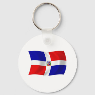 Chaveiro Pingente com a Bandeira da República Dominicana