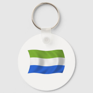 Chaveiro Pingente com a Bandeira da Serra Leoa