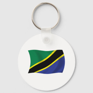 Chaveiro Pingente com a Bandeira da Tanzânia