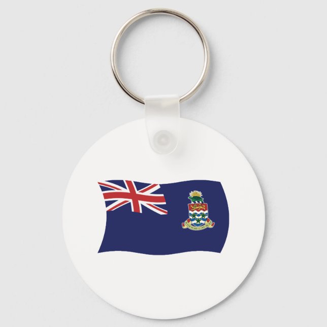 Chaveiro Pingente com a Bandeira das Ilhas Cayman (Frente)