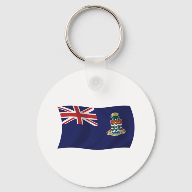 Chaveiro Pingente com a Bandeira das Ilhas Cayman (Frente)