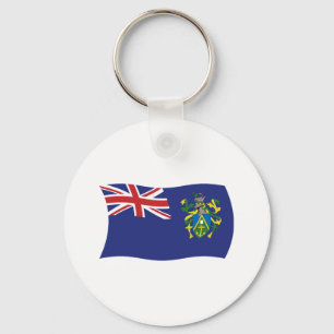 Chaveiro Pingente com a Bandeira das Ilhas Pitcairn