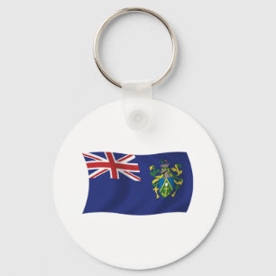 Chaveiro Pingente com a Bandeira das Ilhas Pitcairn