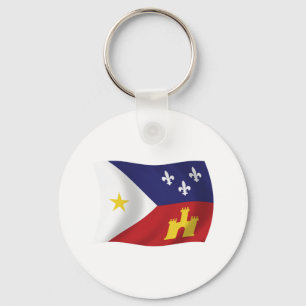 Chaveiro Pingente com a bandeira de Acadiana