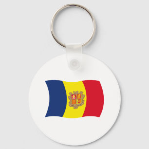 Chaveiro Pingente com a bandeira de Andorra