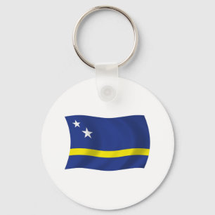 Chaveiro Pingente com a Bandeira de Curaçao
