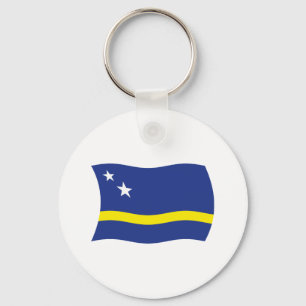 Chaveiro Pingente com a Bandeira de Curaçao