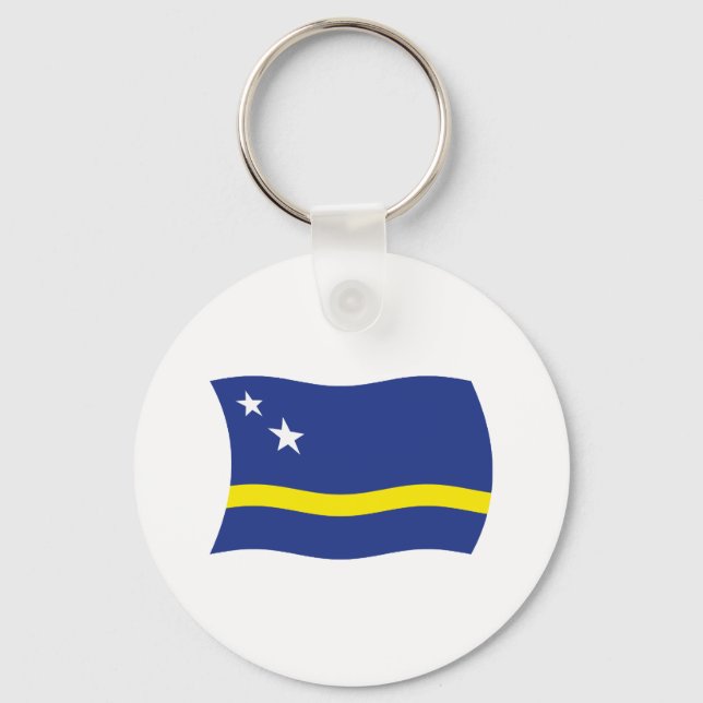 Chaveiro Pingente com a Bandeira de Curaçao (Frente)