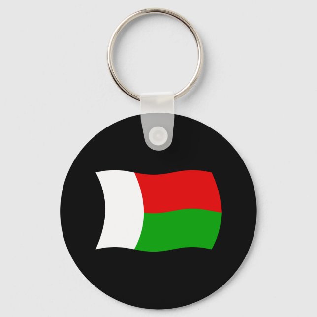 Chaveiro Pingente com a Bandeira de Madagascar (Frente)