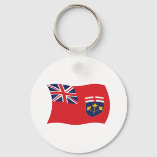 Chaveiro Pingente com a Bandeira de Ontário