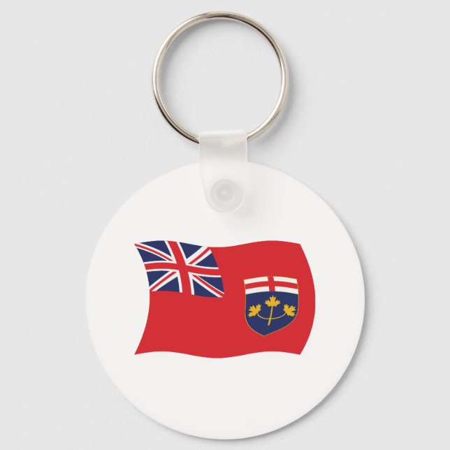 Chaveiro Pingente com a Bandeira de Ontário (Frente)