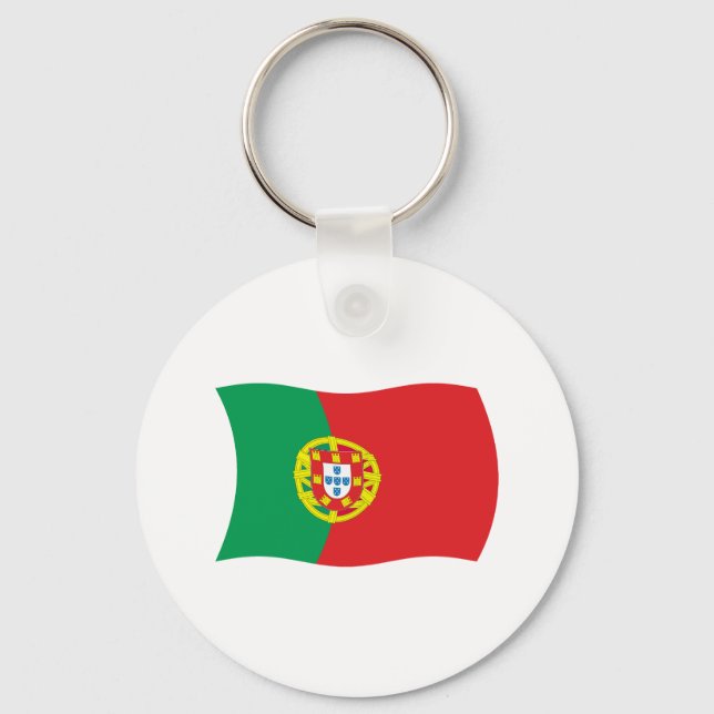 Chaveiro Pingente com a Bandeira de Portugal (Frente)