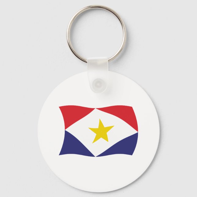 Chaveiro Pingente com a bandeira de Saba (Frente)