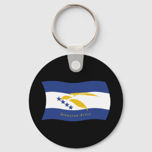 Chaveiro Pingente com a bandeira do Atol Johnston