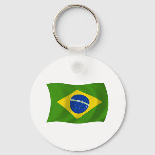 Chaveiro Pingente com a Bandeira do Brasil