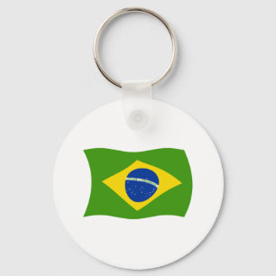 Chaveiro Pingente com a Bandeira do Brasil