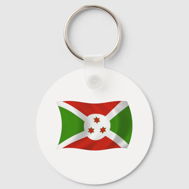 Chaveiro Pingente com a Bandeira do Burundi (Frente)