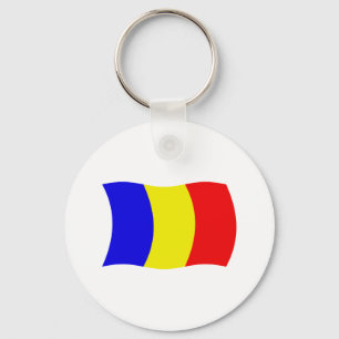 Chaveiro Pingente com a Bandeira do Chade