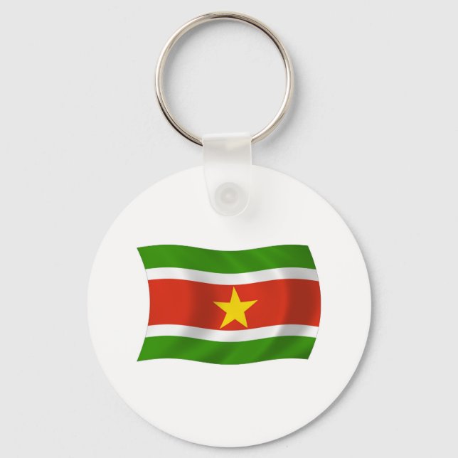 Chaveiro Pingente com a Bandeira do Suriname (Frente)