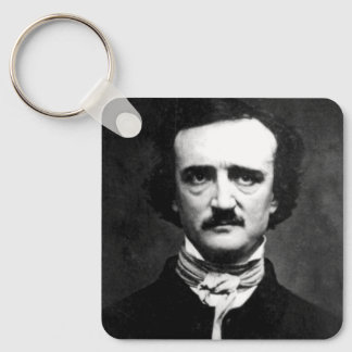 Chaveiro Pingente com Retrato de Edgar Allan Poe
