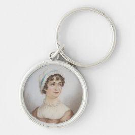 Chaveiro Pingente com Retrato em Miniatura de Jane Austen