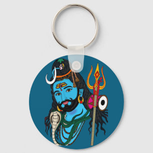 Chaveiro Pingente com Rosto de Shiva
