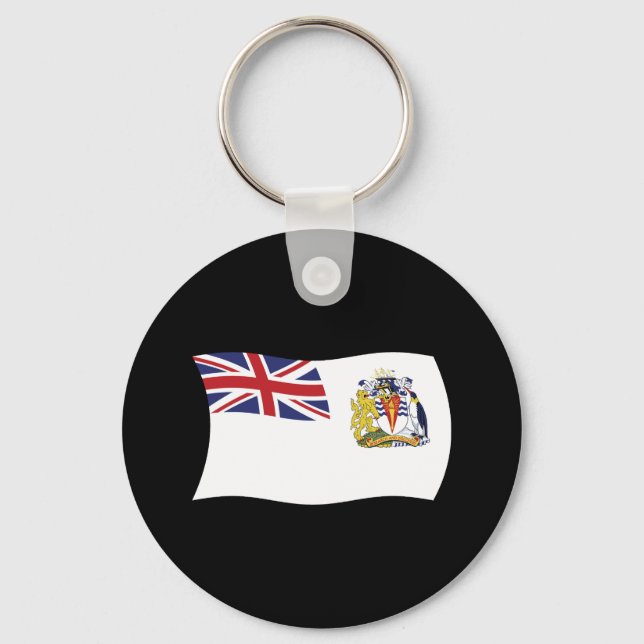 Chaveiro Pingente da Bandeira Antártica Britânica (Frente)