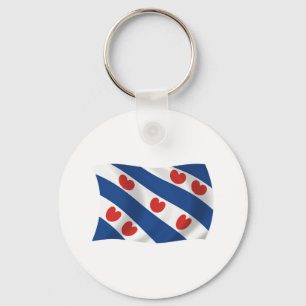 Chaveiro Pingente da Bandeira da Frísia