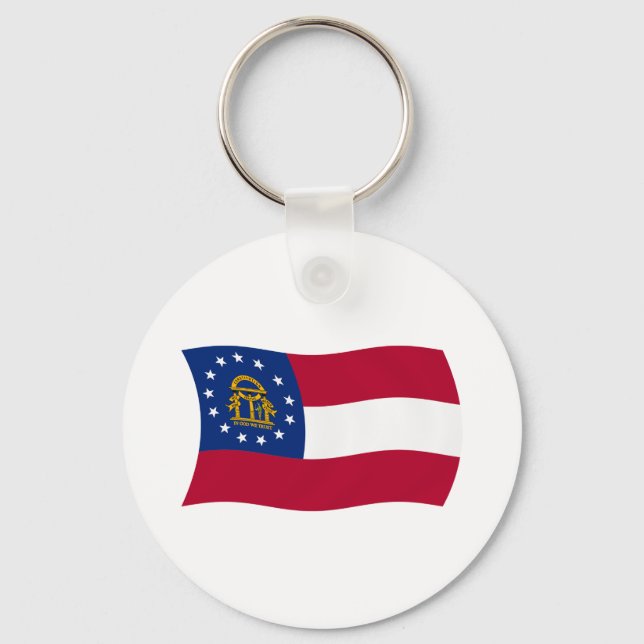 Chaveiro Pingente da Bandeira da Geórgia (Frente)