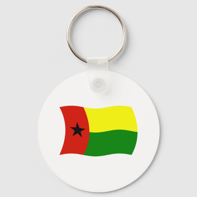 Chaveiro Pingente da Bandeira da Guiné-Bissau (Frente)
