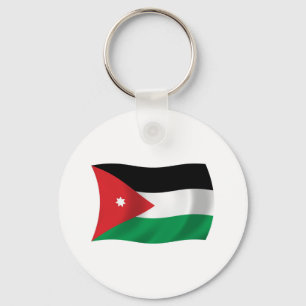 Chaveiro Pingente da Bandeira da Jordânia