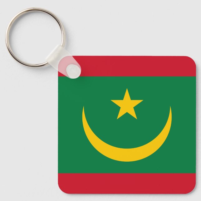 Chaveiro Pingente da Bandeira da Mauritânia (Frente)