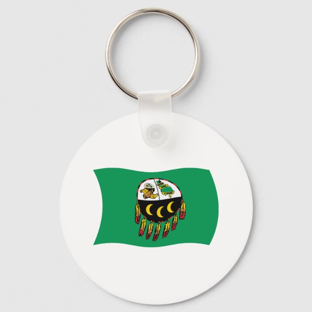 Chaveiro Pingente da Bandeira da Tribo Kutenai (Frente)
