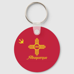 Chaveiro Pingente da bandeira de Albuquerque, Novo México
