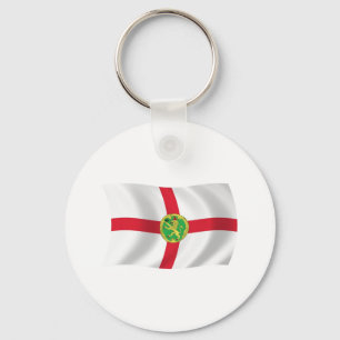 Chaveiro Pingente da Bandeira de Alderney