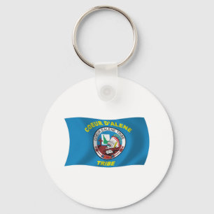 Chaveiro Pingente da Bandeira de Coeur d'Alene