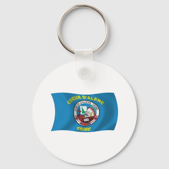 Chaveiro Pingente da Bandeira de Coeur d'Alene (Frente)