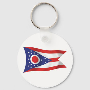 Chaveiro Pingente da Bandeira de Ohio