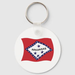 Chaveiro Pingente da Bandeira do Arkansas