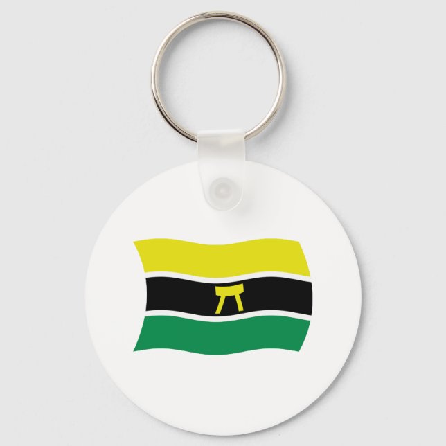 Chaveiro Pingente da Bandeira do Povo Ashanti (Frente)