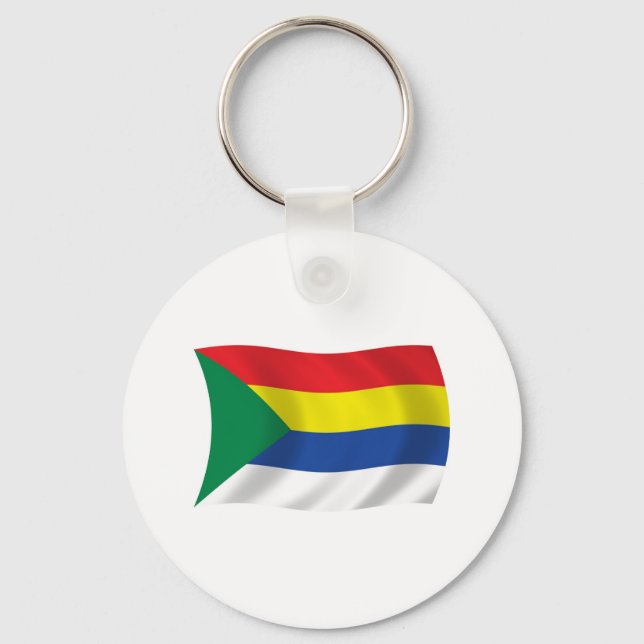 Chaveiro Pingente da Bandeira Druza (Frente)