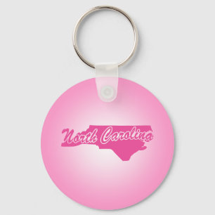 Chaveiro Pingente da Carolina do Norte Rosa