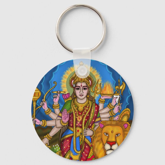 Chaveiro Pingente da Deusa Durga (Frente)