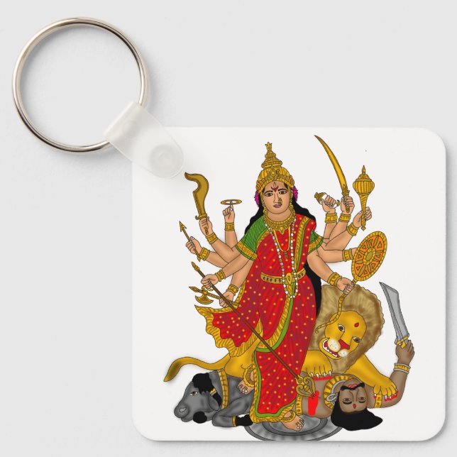 Chaveiro Pingente da Deusa Durga (Frente)