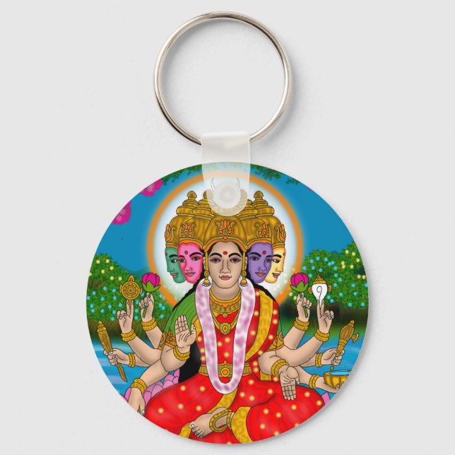 Chaveiro Pingente da Deusa Gayatri (Frente)