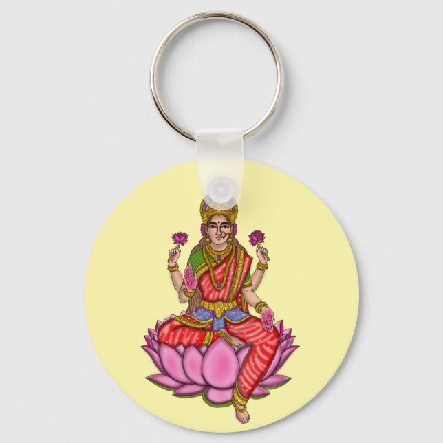 Chaveiro Pingente da Deusa Lakshmi (Frente)