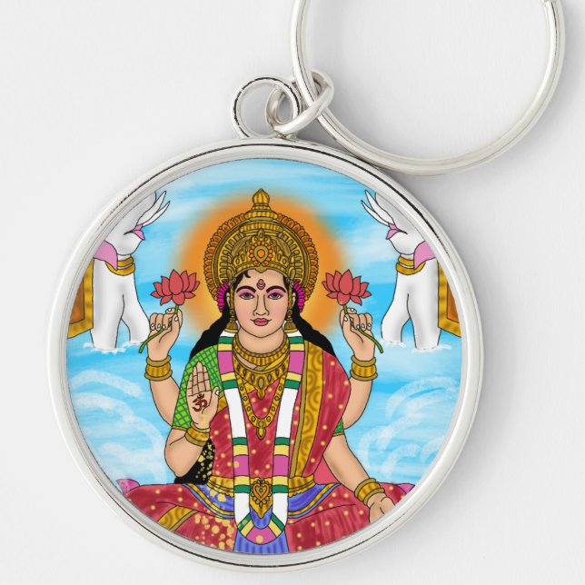 Chaveiro Pingente da Deusa Lakshmi (Frente)