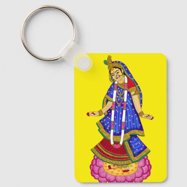 Chaveiro Pingente da Deusa Radha (Frente)