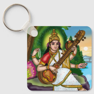 Chaveiro Pingente da Deusa Saraswati